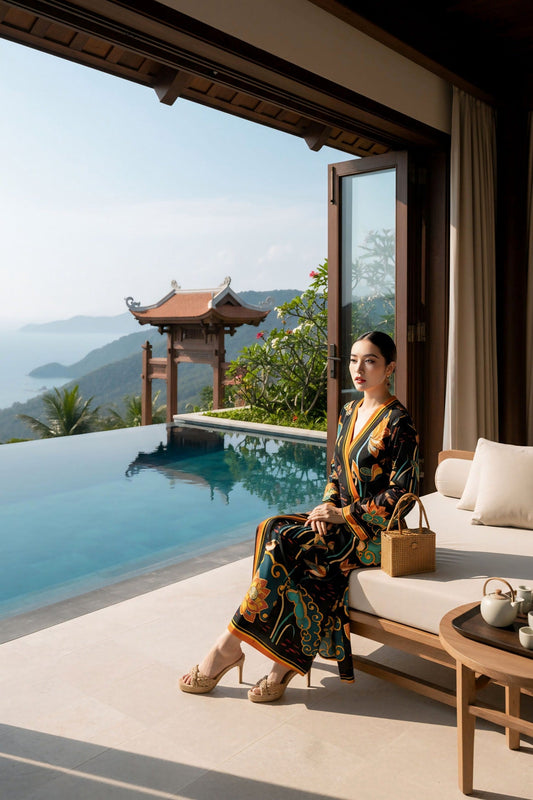 Đầm Lụa Cổ Phục Cách Tân: Khi Bóng Tối Làm Nền Cho Di Sản Tỏa Sáng