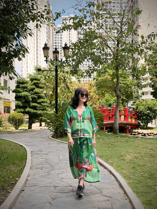 Vẻ Đẹp Viên Mãn: Khi Di Sản Hóa Thân Thành Kiệt Tác Thời Trang Lụa Tơ Tằm