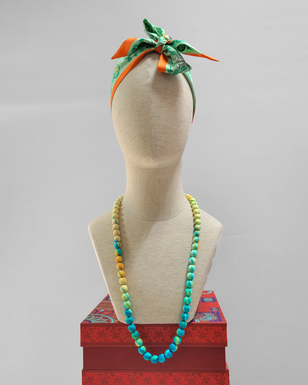 Vòng Hạt Bọc Lụa / 42cm