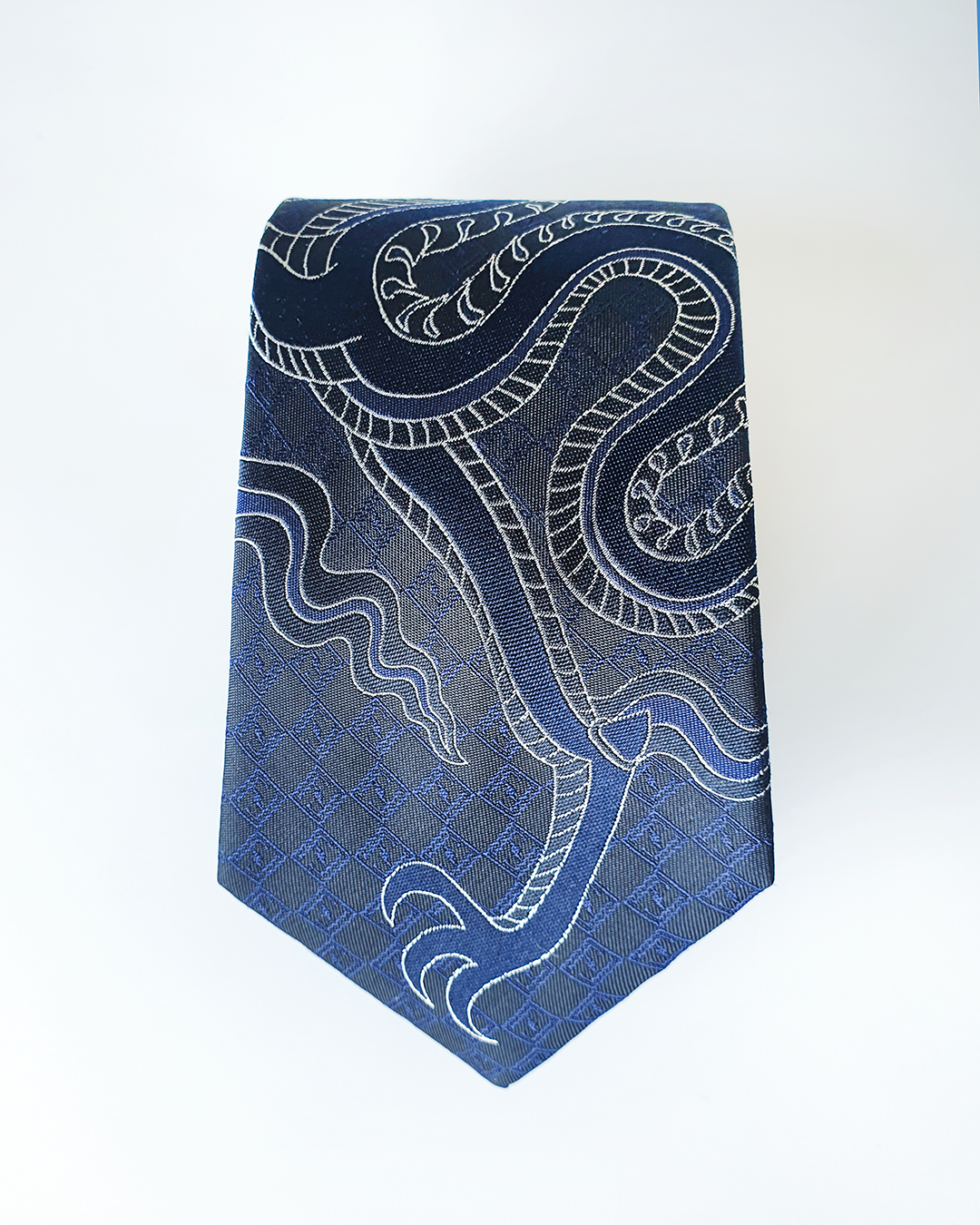 Quà Tặng Cao Cấp / Cà Vạt Lụa Gấm Hoa Văn Thanh Long / 8cm x 145cm