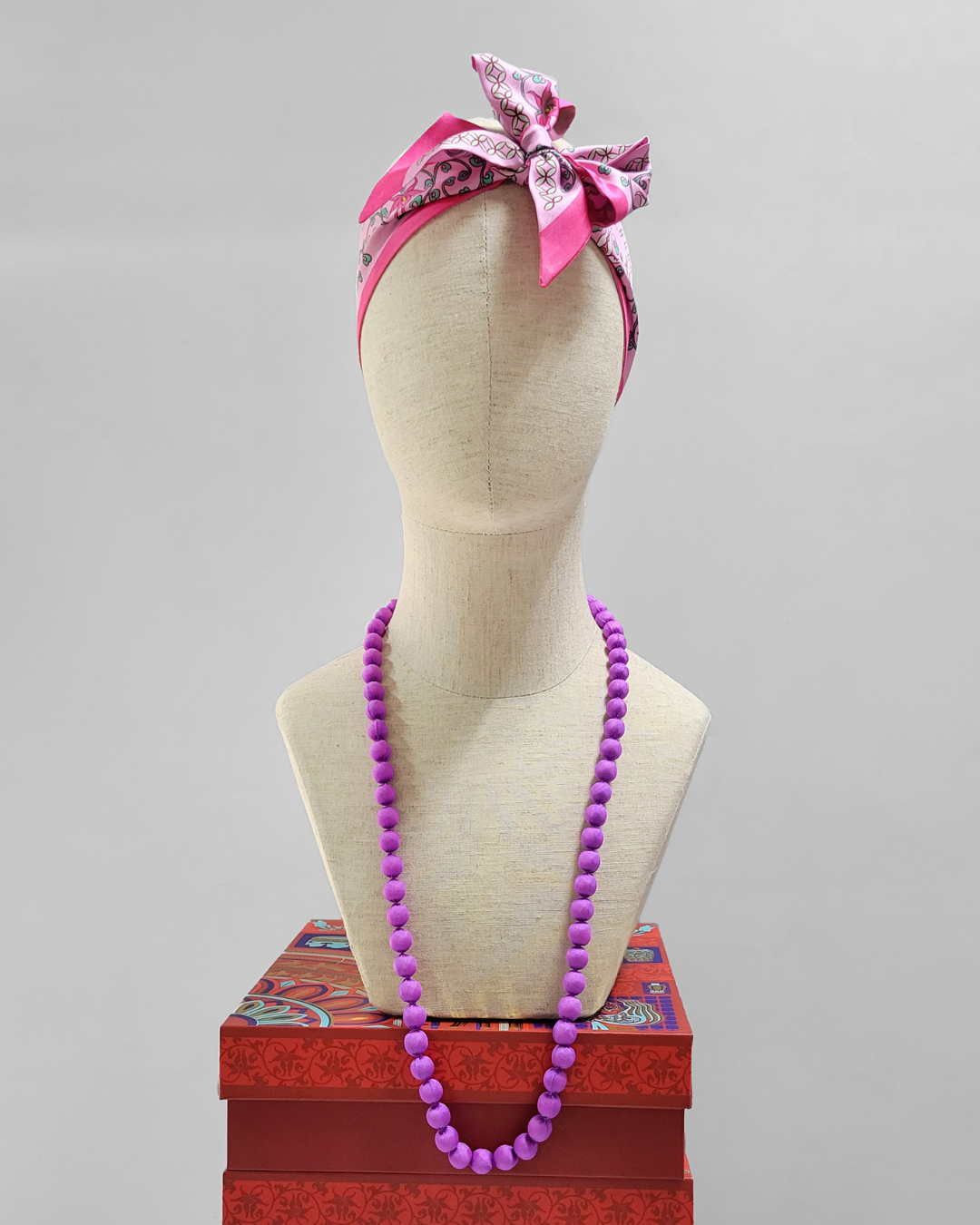 Vòng Hạt Bọc Lụa / 42cm