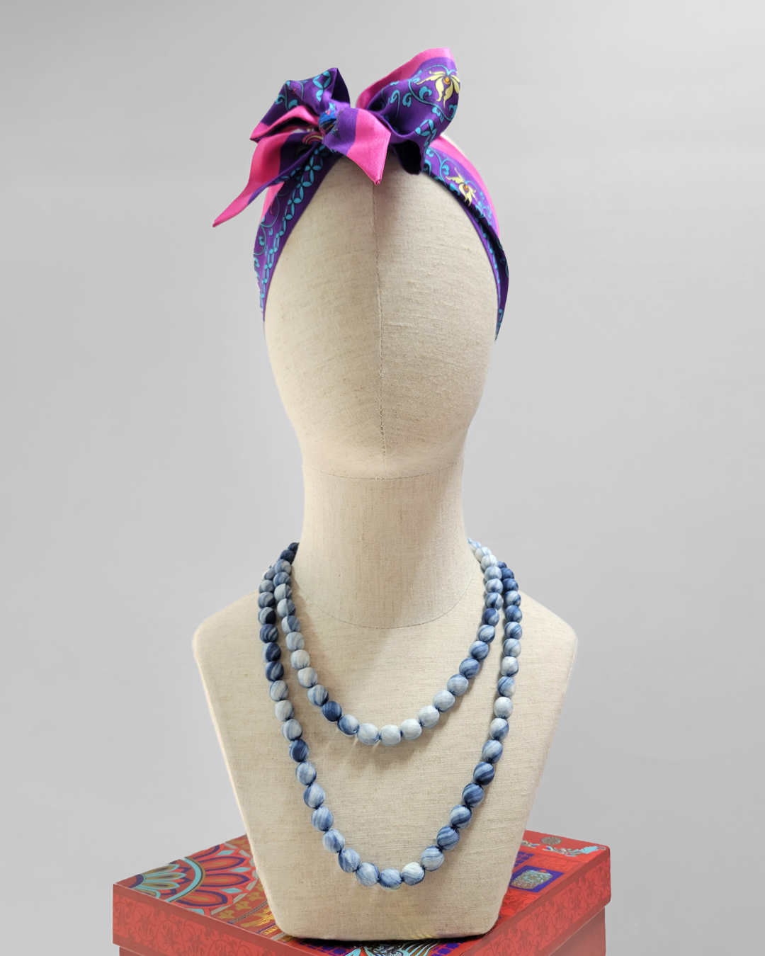 Vòng Hạt Bọc Lụa / 62cm