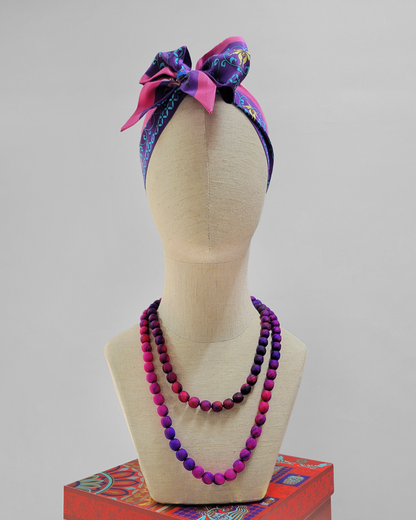 Vòng Hạt Bọc Lụa / 62cm