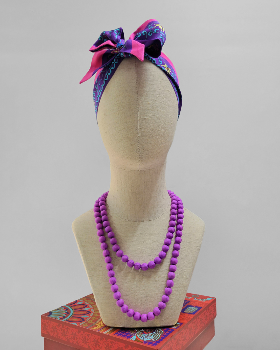 Vòng Hạt Bọc Lụa / 62cm