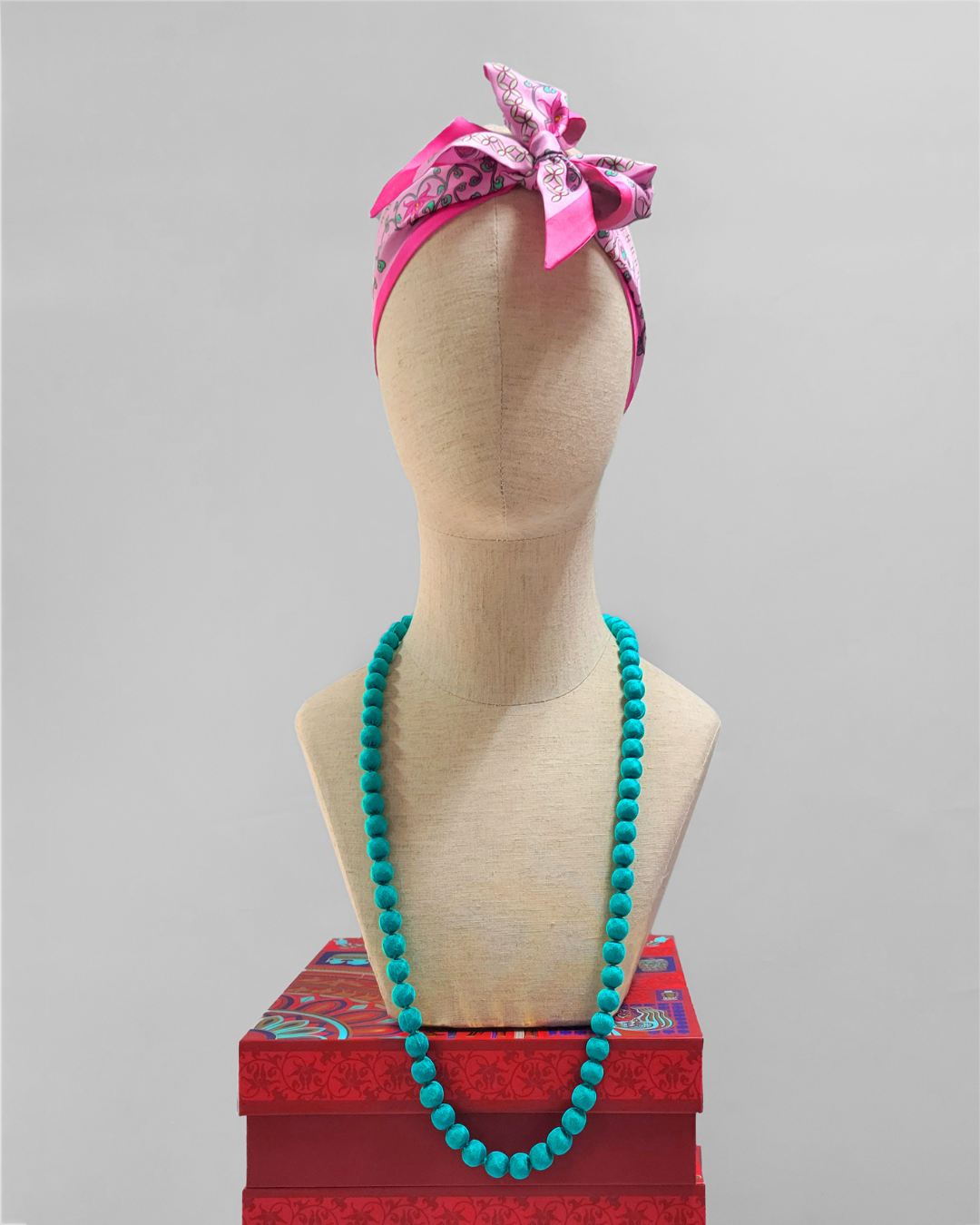 Vòng Hạt Bọc Lụa / 42cm