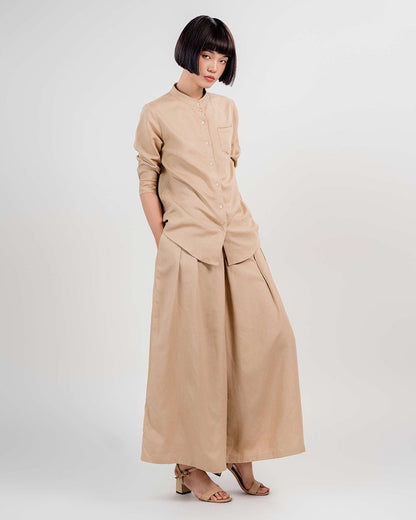 Quần Suông Ống Rộng Lanh 1932 / Be