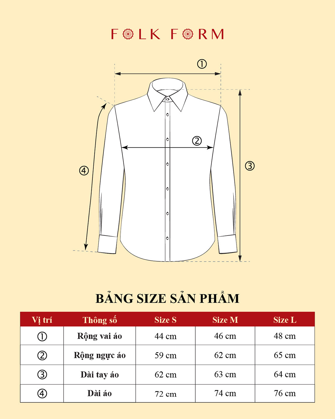 Áo Sơ Mi Nam Lanh Cổ Điển 1870 / Be