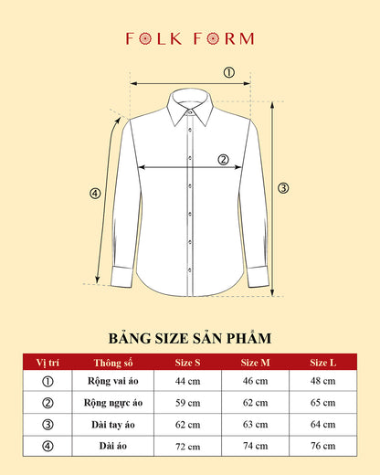 Áo Sơ Mi Nam Lanh Cổ Điển 1870 / Be