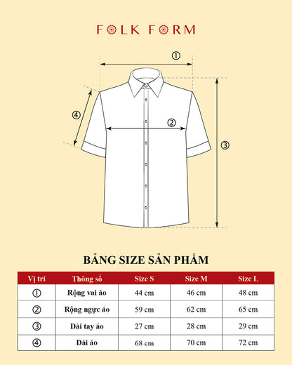 Áo Sơ Mi Nam Lanh Cộc Tay 1920 / Trắng
