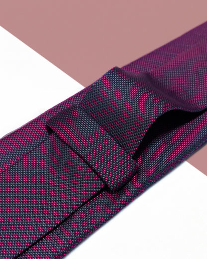 Quà Tặng Cao Cấp / Cà Vạt Lụa Gấm Hoa Văn Vi Chấm / Đỏ Tía / 8cm x 145cm