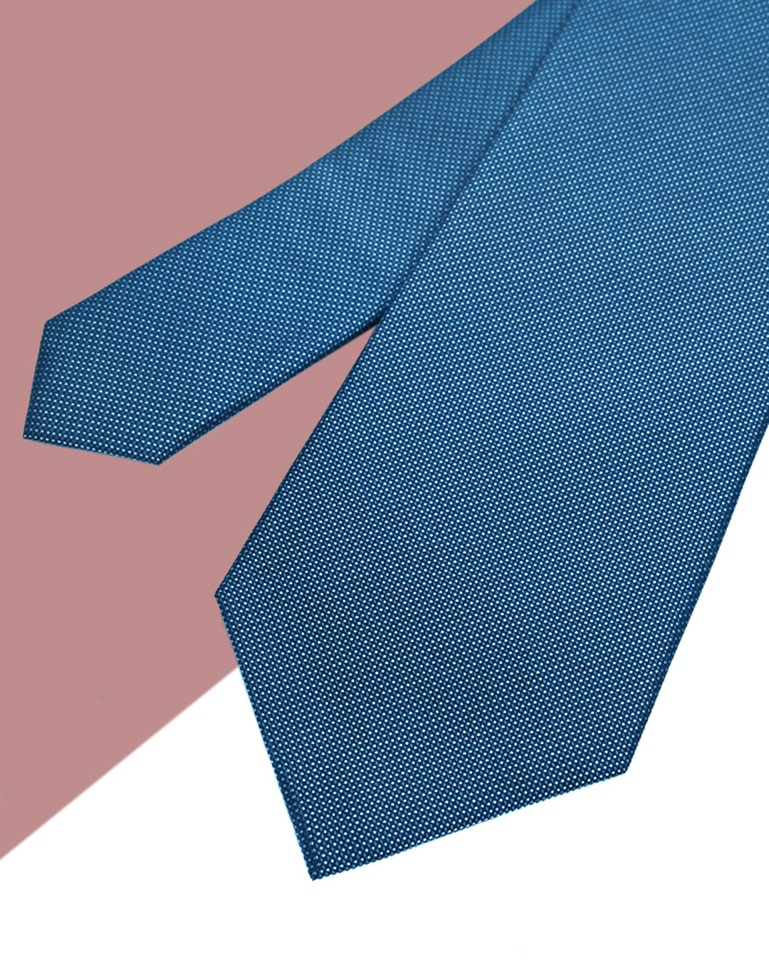 Quà Tặng Cao Cấp / Cà Vạt Lụa Gấm Hoa Văn Vi Chấm / Xanh Dương / 8cm x 145cm