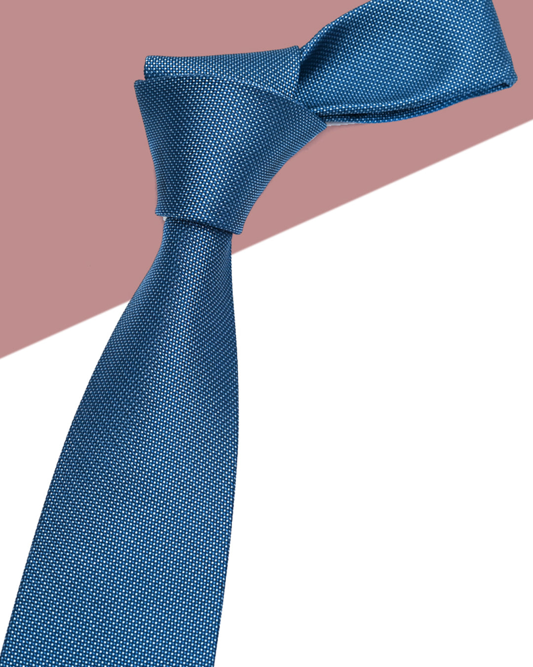 Quà Tặng Cao Cấp / Cà Vạt Lụa Gấm Hoa Văn Vi Chấm / Xanh Dương / 8cm x 145cm