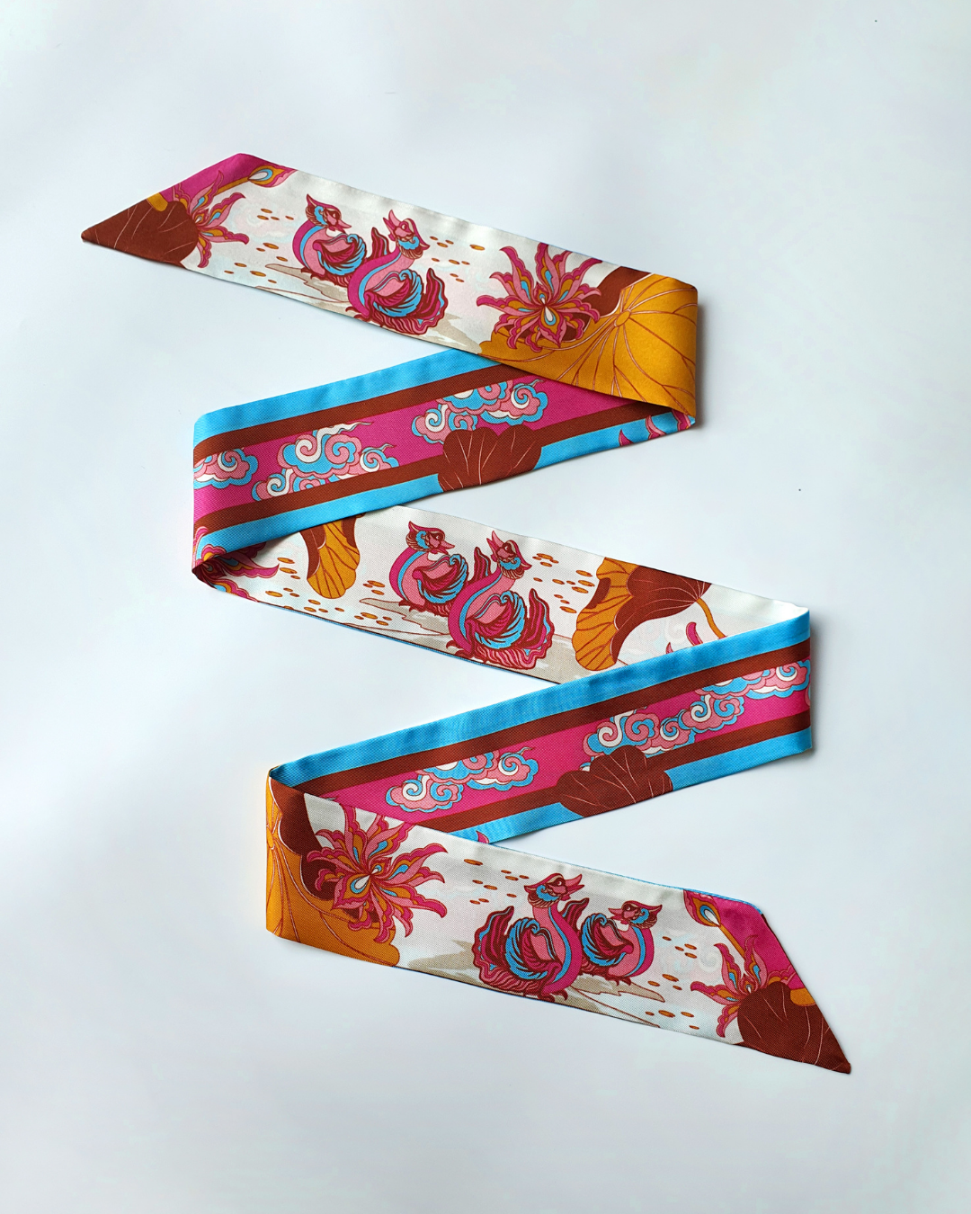 Khăn Twilly Lụa Tơ Tằm Cao Cấp / 6cm x 150cm