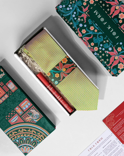 Cà Vạt Lụa Gấm Hoa Văn Đan Lát / Xanh Dương Sáng / 8cm x 145cm