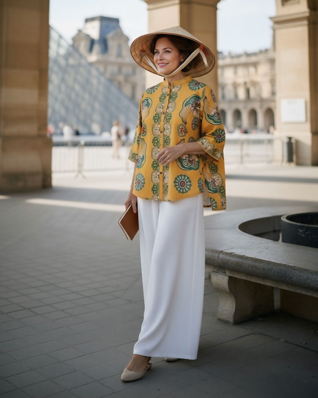 Áo Sơ Mi Lụa Giải Phóng 1925 / Hoạ tiết Mây Hoạ Long Ân Vàng