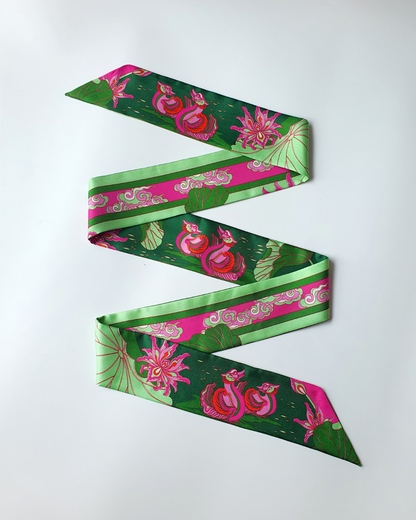 Khăn Twilly Lụa Tơ Tằm Cao Cấp / 6cm x 150cm