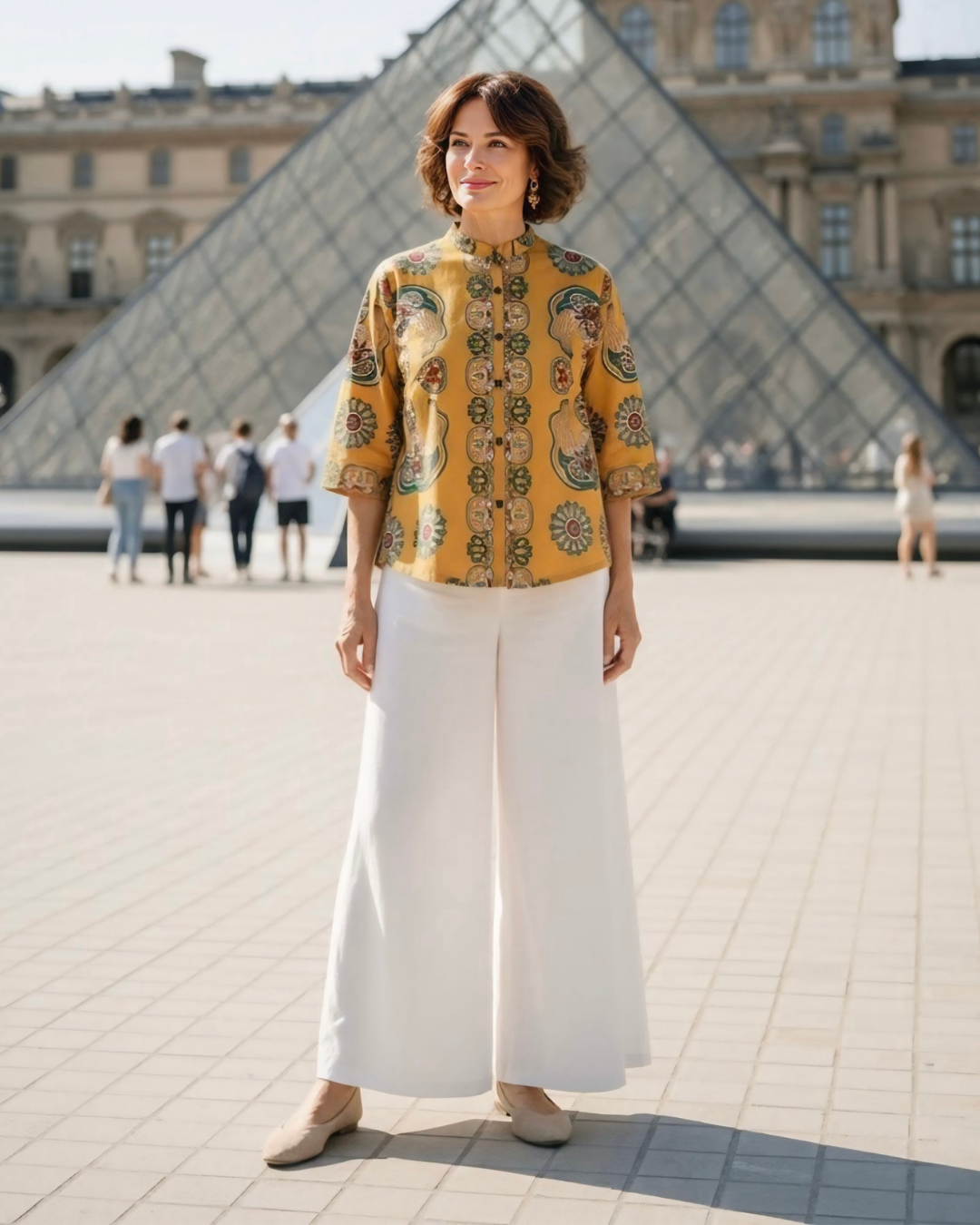 Áo Sơ Mi Lụa Giải Phóng 1925 / Hoạ tiết Mây Hoạ Long Ân Vàng