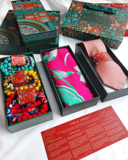 Cà Vạt Lụa Gấm Hoa Văn Đan Lát / Xanh Dương Sáng / 8cm x 145cm