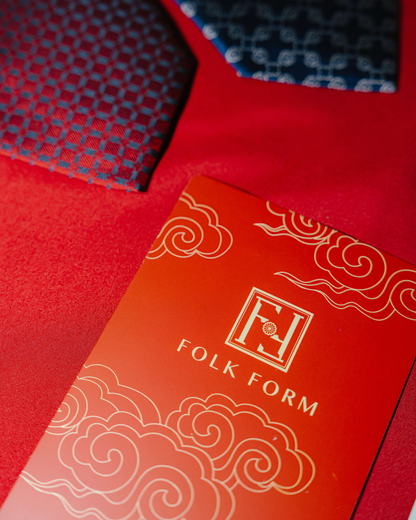 Quà Tặng Cao Cấp / Cà Vạt Lụa Gấm Hoa Văn Mắt Xích / Be / 8cm x 145cm