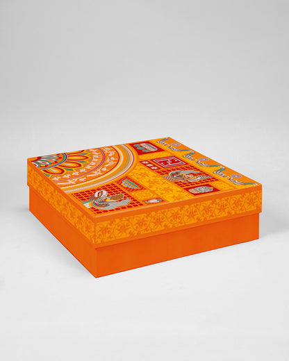 Bộ Túi & Hộp Quà Tặng Cao Cấp / Da Cam / 29x29x9cm