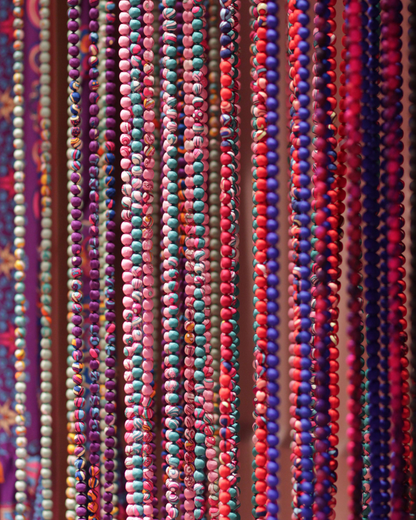 Vòng Hạt Bọc Lụa / 62cm