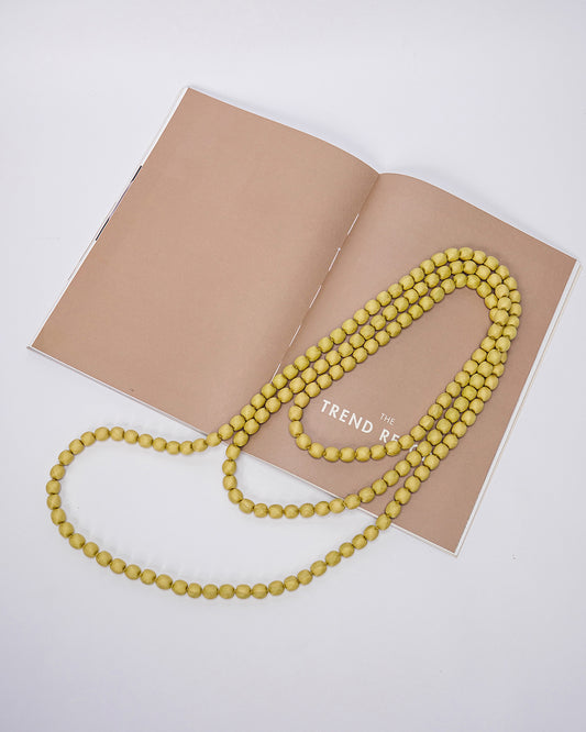 Vòng Hạt Bọc Lụa Màu Trơn / Vàng / 110cm